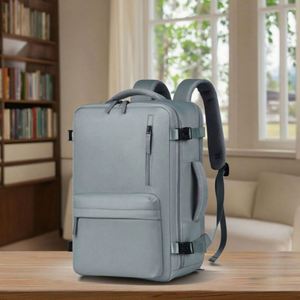 Custom Logo High Quality Large Capacity Compression Expandable <b>Black</b> Storage Bag Business Computer Laptop <b>Backpack</b> for Travel - Product Image 6