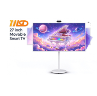 TV Pintar StandbyME OEM 27 Inci FHD IPS Layar Sentuh Kapasitif 10 Titik Anti-silau Android DDR4 Port USB & Type C dengan Baterai  Portabel