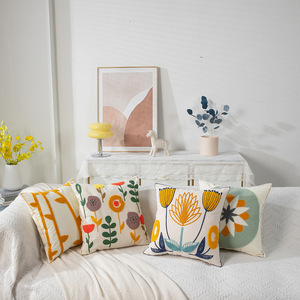 花卉抽象卡通图案扔枕套OEM沙发床装饰靠垫套 - Product Image 2