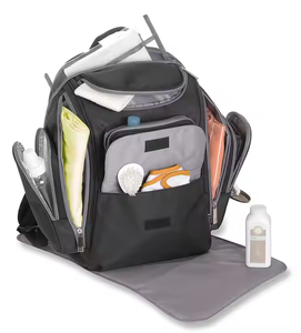 Bolsa de Pañales Multifuncional Personalizada con Logotipo, Bolsa de Viaje de Tela para Bebés, Mochila con Cambiador - Product Image 1