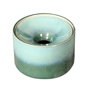 Cendrier en céramique Mystic Arts, glaçure bleu-vert, pour bureau, salle de thé, vase décoratif artisanal 8004C - Product Image 5