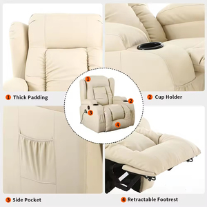 Sillón Reclinable de <span class=keywords><strong>Cine</strong></span> para 2 Personas, Silla de <span class=keywords><strong>Cine</strong></span>, Reclinable para el Hogar, en Oferta - Product Image 6