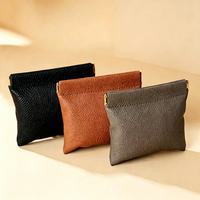 Petites boîtes rectangulaires de luxe en cuir avec fermeture magnétique, porte-monnaie compressible, pochette à monnaie, emballage portable pour bijoux, avec logo