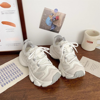 Vente en gros – Nouvelles baskets décontractées à plateforme rehaussante en maille respirante à lacets pour femmes, collection 2026