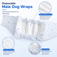Bandes ventrales jetables super absorbantes anti-marquage et anti-fuites pour chiens mâles, personnalisables avec logo OEM, vente en gros