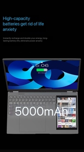 15.6 a doppio schermo + 7 pollici vincere 11 Intel N95 <span class=keywords><strong>Notebook</strong></span> portatile per affari sottile e leggera portabilità quotidiana - Product Image 4