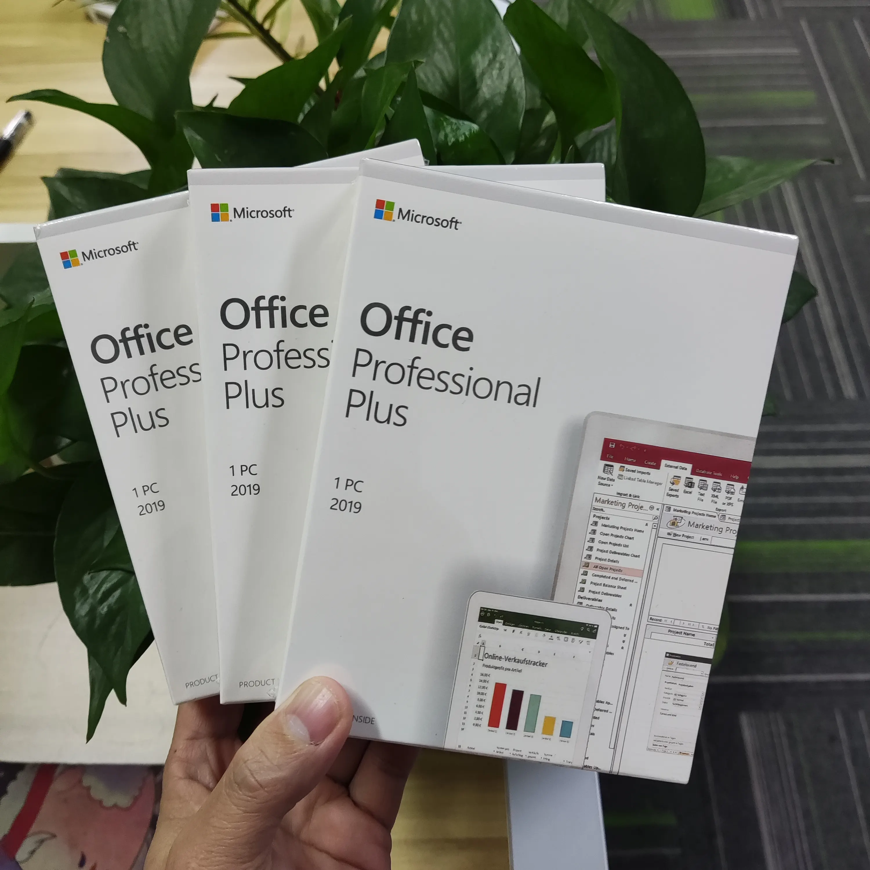 Office 2019 Professional Plus / Office 2019 Pro Plus Medialess Box gebundener Schlüssel Online-Aktivierung