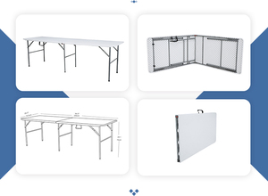 Mesas y Sillas Plegables de Plástico para Exteriores de <span class=keywords><strong>8</strong></span> Pies para Eventos - Product Image 6