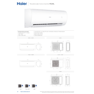 Aire Acondicionado Split Pearl Wifi 12000 Btu R32 AS35PBPHRA-PRE A+++ Ahorro de Energía Frío/Calor Control Remoto Frecuencia Variable - Product Image 5
