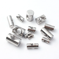 Écrou cylindrique en acier inoxydable 304/316 A2-70 A4-80, goujon croisé, écrou à insérer long pour meubles en bois, avec verrouillage intégré