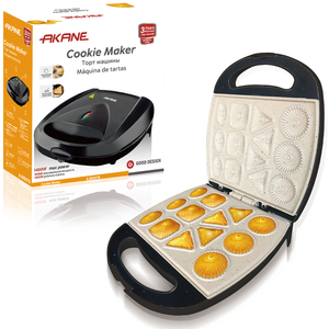 เครื่องทำบิสกิต AKANE 1400W เครื่องทำขนมหวานแบบกดพร้อมแม่พิมพ์หลากหลายรูปแบบ ร้อนเร็ว เครื่องใช้ในครัว เครื่องทำเค้กแบบสองถาด - Product Image 2