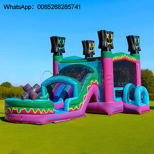 Structure gonflable commerciale Monster Truck avec toboggan aquatique et souffleur en PVC pour un montage facile pour les enfants - Product Image 1