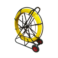 Vente chaude 8mm 9mm 10mm 11mm 12mm 100m 150m 200m traçable fibre de verre FRP fibre optique câble serpent conduit Rodder avec cadre en métal