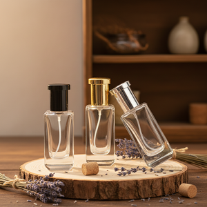 Flaconi di Profumo in Vetro Quadrati Trasparenti di Lusso, Ricaricabili con Spray - Product Image 1