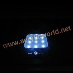 Illuminated Acrylic Liquor Bottle Display Stand LED <b>Bar</b> <b>Shelf</b> Rack for Whiskey Wine & Spirits Custom Logo Available - Product Image 2