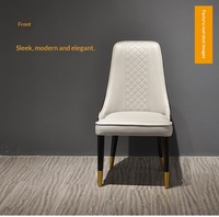 MEDICI CH-086 #   Chaises de salle à manger modernes de luxe légères et mobiles, coussins de siège souples en simili cuir, meubles de maison haut de gamme en bois d'ébène