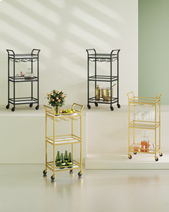 <span class=keywords><strong>VASAGLE</strong></span> Chariot <span class=keywords><strong>de</strong></span> service moderne avec porte-verres Roues et porte-bouteilles Chariot <span class=keywords><strong>de</strong></span> bar avec rangement - Product Image 5