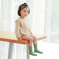 Nouvelles chaussettes jacquard respirantes printemps-hiver pour enfants, sans couture, pour garçons et filles, double aiguille, mi-mollet, marque GI Fujian
