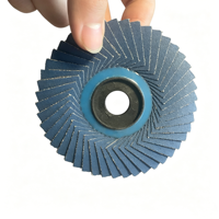 Disque à lamelles calciné bleu AO, style coréen, disque abrasif en forme de fleur, 4 pouces, grain moyen P40-P320, outil de meulage pour acier inoxydable, OEM OBM