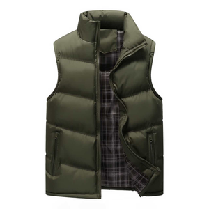 Bodywarmer avec fermeture éclair complète matelassé en duvet pour hommes <span class=keywords><strong>Gilet</strong></span> matelassé avec logo personnalisé pour l'hiver - Product Image 6