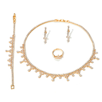 Ensemble de bijoux délicats vente en gros de luxe Dubai zircon cubique ensemble de bijoux bijoux de mariée BN9099 Bijoux Femme Ensemble pour les femmes