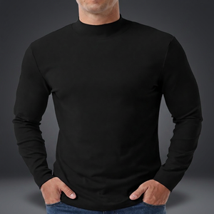 T-shirt de course à manches longues pour hommes, vente en gros, impression par sublimation, logo personnalisé, séchage rapide, jersey 100% coton respirant, style hip-hop - Product Image 3