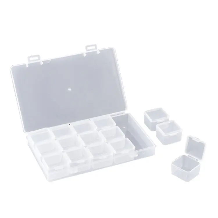 Jewelry Beads Storage Plastic Organizer Box 15 Compartment Nail Medicine Container Case Organizer Boxes