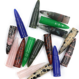 เครื่องประดับฮวงจุ้ยรูปกระสุนคริสตัลควอตซ์ธรรมชาติงานฝีมือแกะสลักพลอยสำหรับตกแต่งบ้านทำเครื่องประดับ - Product Image 1