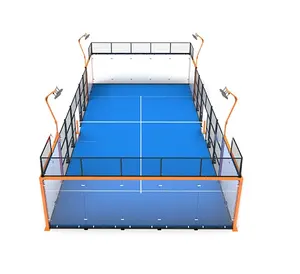 Hebei Manufacturer Premium Quality Paddle Court Pro Dimensions 10*20M Panoramic Padel Tennis Court For Best Seller