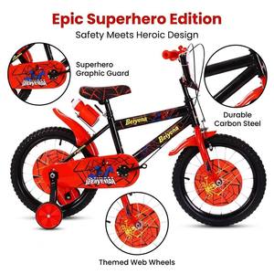 Nouveaux vélos en acier pour enfants 12, <span class=keywords><strong>14</strong></span> et 16 <span class=keywords><strong>pouces</strong></span>, modèles garçons et filles, avec roues d'apprentissage, panier en plastique, vitesses simples - Product Image 4