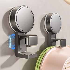 <b>Suction</b> <b>Cup</b> Basin Holder Rotating Wall Mount Kitchen Storage <b>Hook</b> Adjustable For Sink Organizer Minimalist Design - Product Image 1