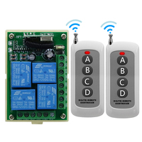 Module Récepteur Relais Universel 433 MHz Sans Fil à Code d'Apprentissage, 4 Canaux, pour Télécommande Métallique, Garantie 1 An pour Moteur Électrique