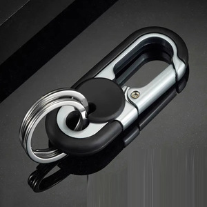 Dubbele ring sleutelhanger zakelijke sleutelhouder herenmode sleutelhanger cadeau metalen sleutelgesp auto styling auto accessoires - Product Image 1