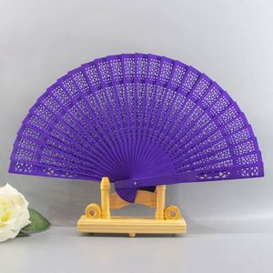 Abanicos de mano plegables de madera hueca para festivales, regalo de boda personalizable con técnica pulida y decoración para colgar en la pared - Product Image 4