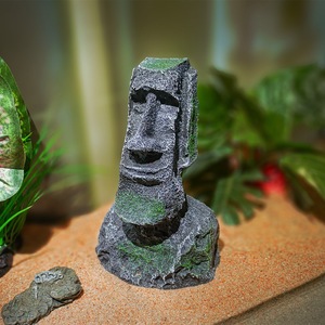 Estatua Moái de la Isla de Pascua al por Mayor, <span class=keywords><strong>Escultura</strong></span> Decorativa de Cabeza Moái para Decoración de Acuarios, Adorno de Jardín Exterior - Product Image 3