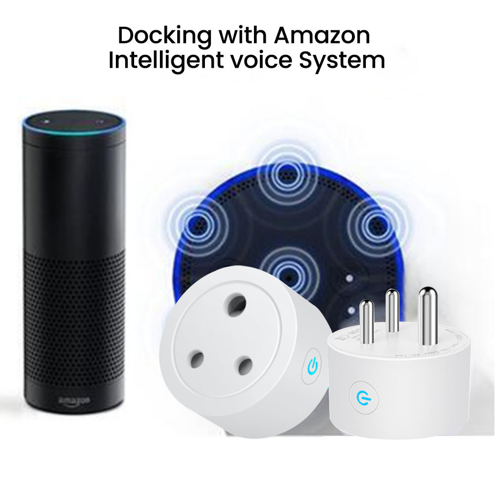 HONPNK WiFi Smart Socket Indian Standard South Africa Tuya Remote Timing 16A ABS Material Smart Remote Control IOS