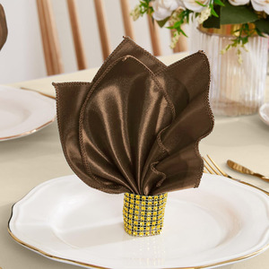 Serviettes en satin, serviettes <span class=keywords><strong>de</strong></span> <span class=keywords><strong>table</strong></span> douces, serviettes <span class=keywords><strong>de</strong></span> <span class=keywords><strong>table</strong></span> carrées, 17 x 17 pouces, pour restaurant, mariages, fêtes, décoration <span class=keywords><strong>de</strong></span> dîner, ivoire - Product Image 5