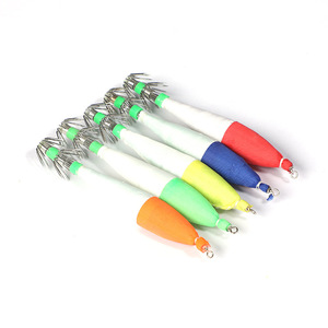 Anzuelos artificiales de <span class=keywords><strong>calamar</strong></span>, anzuelos luminosos de madera, anzuelo doble IGS - Product Image 4