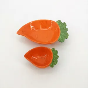 Ceramic carrot shape salad small bowls dessert bowl oil and vinegar dish for home restaurant decor