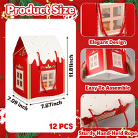 Maßgefertigte Elegante Geprägte Geschenkbox mit Griff für Weihnachten, Dekorative Papierverpackung für Süßigkeiten und Schokolade
