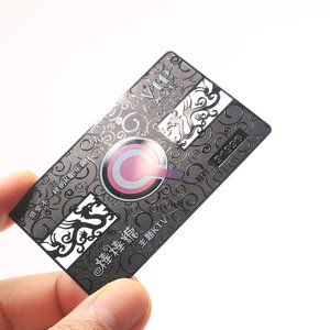 Carte de visite en métal noir brossé avec logo de marque personnalisé - Product Image 5