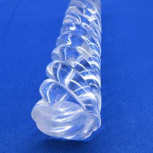 Varilla Acrílica Transparente en Espiral Cuadrada Extruida - Product Image 1