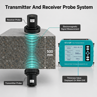 Testeur d'épaisseur de dalle GTJ LBY, appareil portable de mesure de la profondeur du béton avec kit de sondes émetteur-récepteur