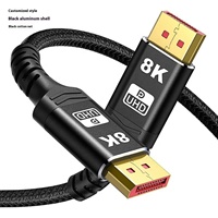Câble DP 8K Version 1.4 pour Moniteur d'Ordinateur, Adaptateur d'Interface, Conducteur en Cuivre Pur, Home Cinéma