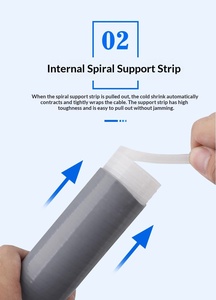 أنبوب عازل قابل للانكماش البارد من روند للكابلات عالية/منخفضة الجهد 1-35 كيلو فولت، طقم توصيل مغلق 35 كيلو فولت - Product Image 5