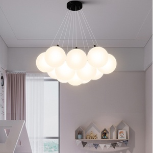 <span class=keywords><strong>Plafonnier</strong></span> <span class=keywords><strong>Art</strong></span> <span class=keywords><strong>Déco</strong></span> à encastrer, lustre boule à bulles, télécommande, intensité variable, fer et <span class=keywords><strong>verre</strong></span>, salon, éclairage d'usine OEM - Product Image 2
