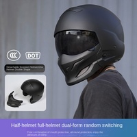 Casque de moto rétro certifié 3C/DOT en ABS, casque intégral, électrique, pour homme et femme, hiver, quatre saisons, Scorpion, adulte