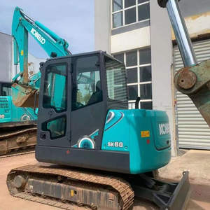 Pelle sur chenilles 6 tonnes de haute qualité KOBELCO SK60 pelleteuse d'occasion avec composants de base PLC en vente Machines de construction - Product Image 1