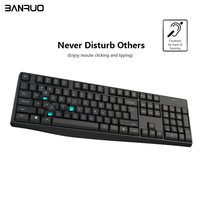 Combinaciones de Teclado y Ratón Inalámbricos OEM ODM Personalizadas para PC, Teclado y Ratón Ergonómicos Inalámbricos de 2.4G para Oficina
