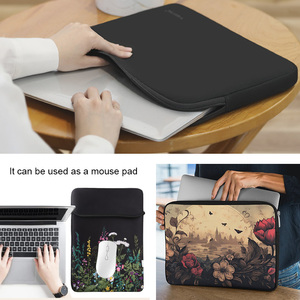 Funda blanda de neopreno de 17 pulgadas con logotipo personalizado al por mayor <span class=keywords><strong>para</strong></span> portátiles de 10 14 15,6 pulgadas, funda negra con <span class=keywords><strong>forro</strong></span> - Product Image 5